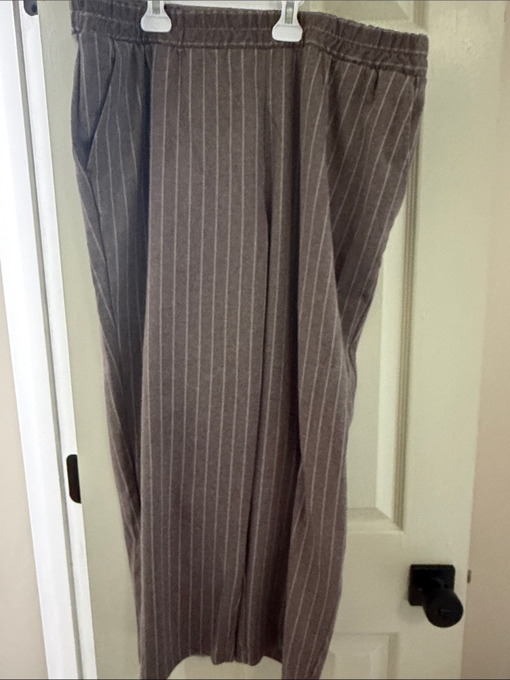 a new day Brown Pinstripe Cropped Ankle Pants - Picture 1 of 4